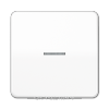 Выключатель 1-клавишный проходной с подсветкой (с двух мест), цвет Белый, JUNG CD500/CD Plus
