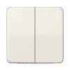 Выключатель 2-клавишный проходной ( с двух мест), цвет Бежевый, JUNG CD500/CD Plus