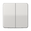 Выключатель 2-клавишный, цвет Светло-серый, JUNG CD500/CD Plus