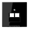 Компьютерная двойная розетка кат.5е, цвет Черный, JUNG LS990 