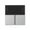JUNG АS 500 Алюминий Набор накладок для защелкивания на регулятор-дисплей "компакт"