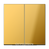 Выключатель 2-клавишный, цвет Имитация золота, JUNG LS990 