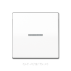 Выключатель 1-клавишный проходной с подсветкой (с двух мест), цвет Белый, JUNG AS 500