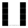 JUNG KNX Набор накладок, на кнопочный модуль 4 группы, черный