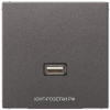 JUNG LS 990 Антрацит Розетка USB 1-я