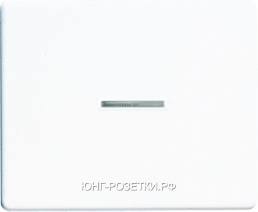 Выключатель 1-клавишный с подсветкой, цвет Белый, JUNG SL 500