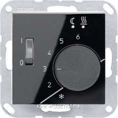 Терморегулятор теплого пола (Eberle), цвет Черный, JUNG A500