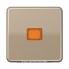 Выключатель 1-клавишный проходной с подсветкой (с двух мест), цвет Бронза, JUNG CD500/CD Plus
