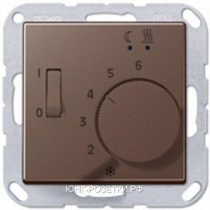 Терморегулятор теплого пола (Eberle), цвет Мокка, JUNG A500