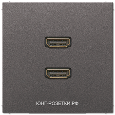 JUNG LS 990 Антрацит Розетка HDMI 2-я