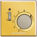 JUNG LS 990 Блеск золота Термостат комнатный, 10(4)А, 24В,  НЗ-контакт