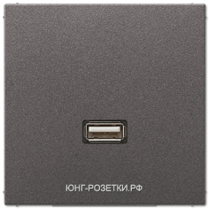 JUNG LS 990 Антрацит Розетка USB 1-я